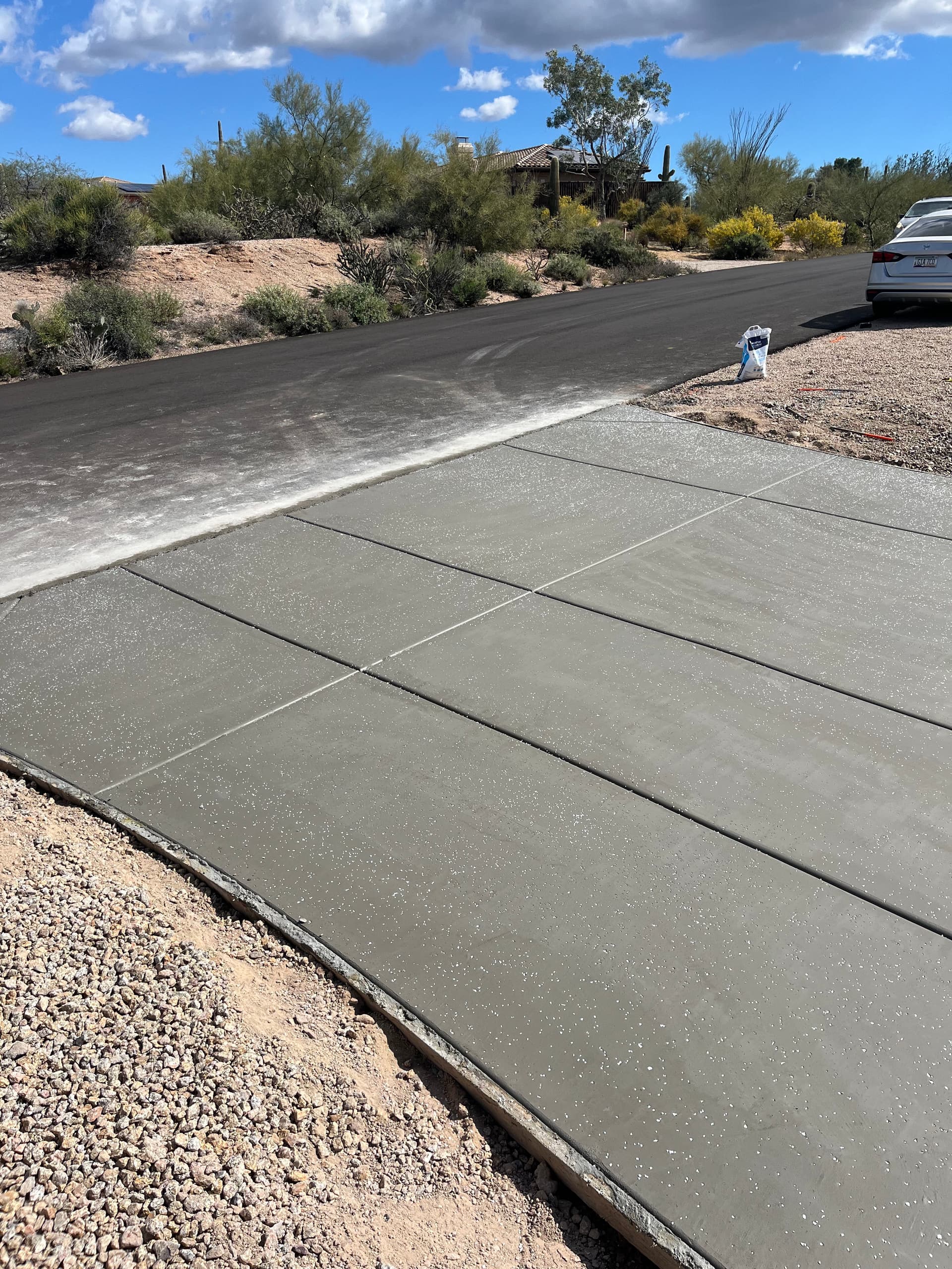 Gallery photos for New Concrete Driveway with Salt Finish Ties the Property Together: Image #1
