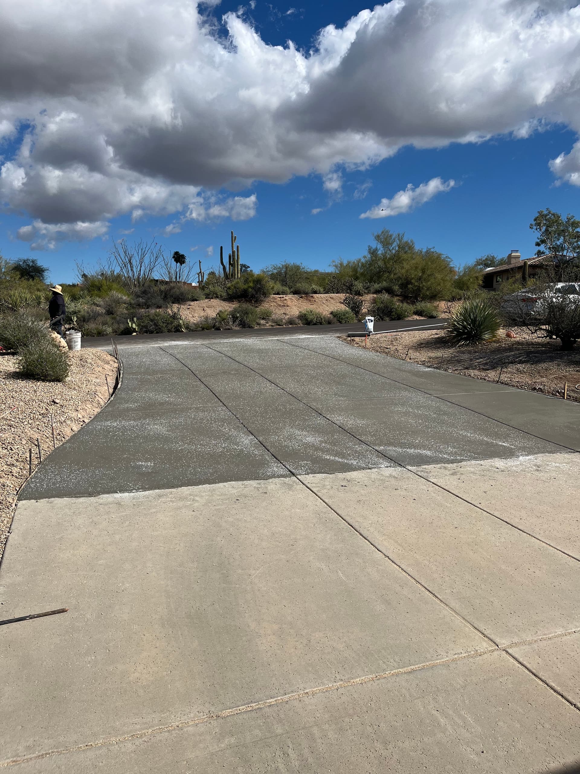 New Concrete Driveway with Salt Finish Ties the Property Together image